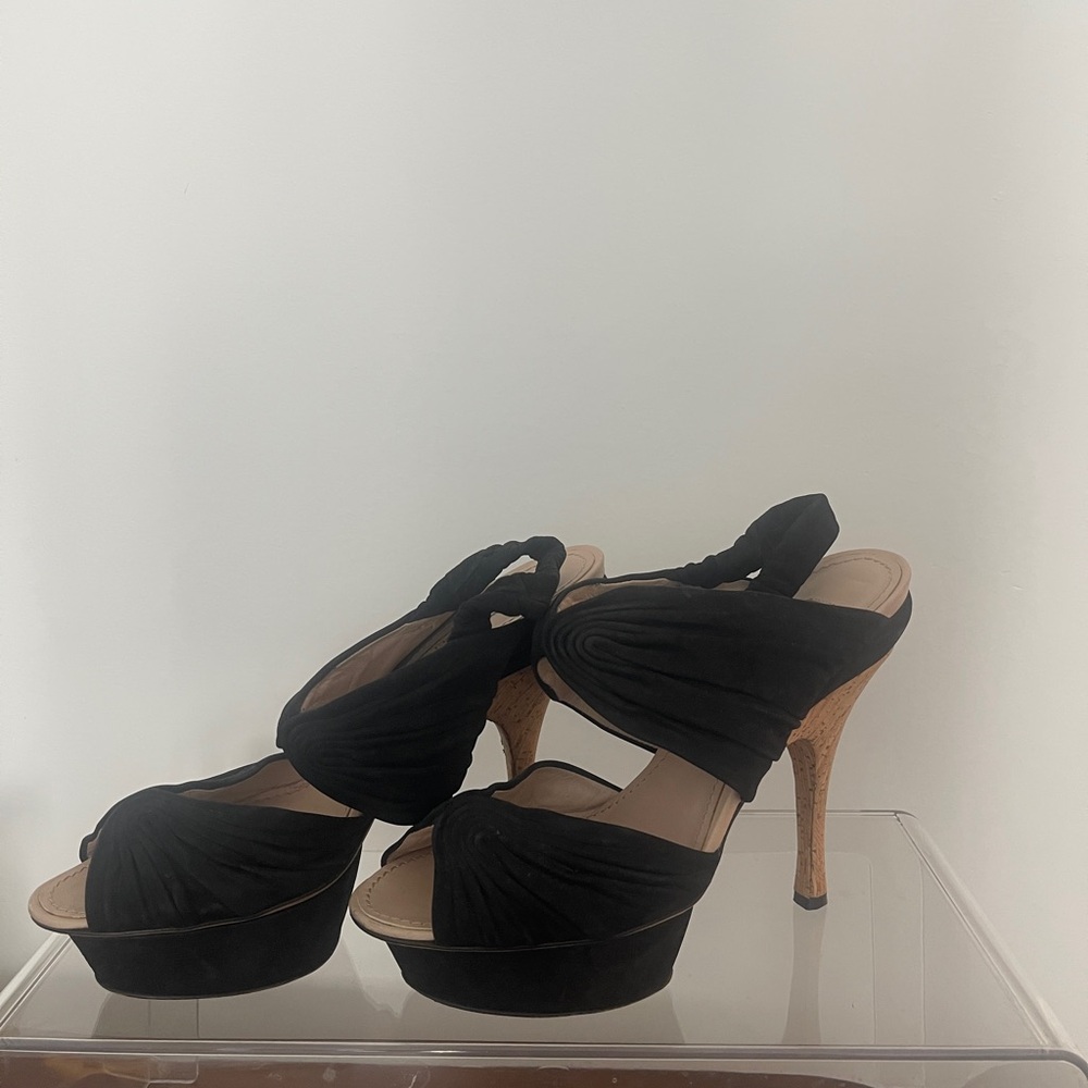 Vintage Ninna Ritchie Black Platform Sandals – Size 7
